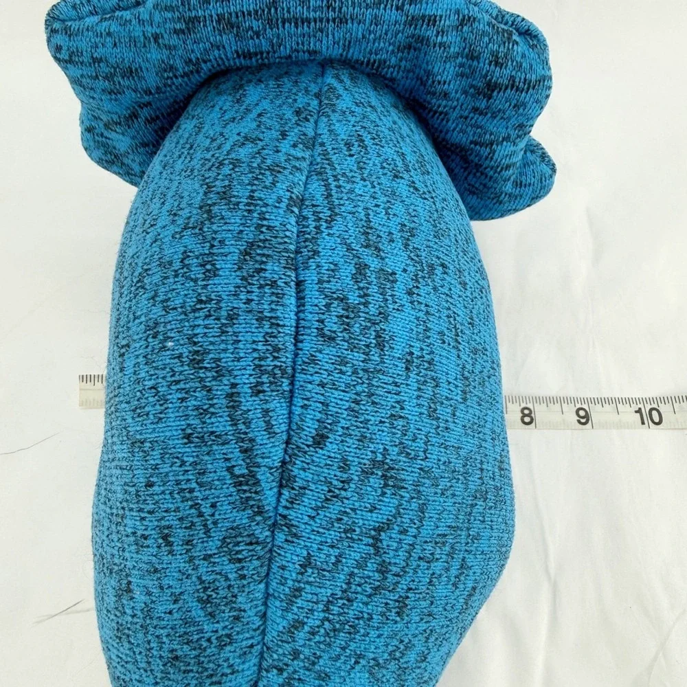 Blue Marl Knit Triceratops Dinosaur Plush Stuffed Animal Toy 15 Inch